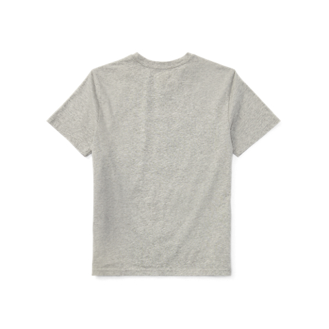 Детская футболка Ralph Lauren Cotton Jersey V-Neck, цвет: Меланжевый