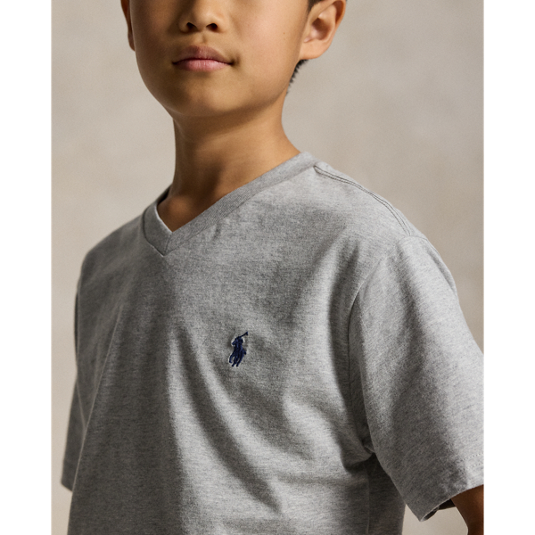 Cotton Jersey V-Neck Tee