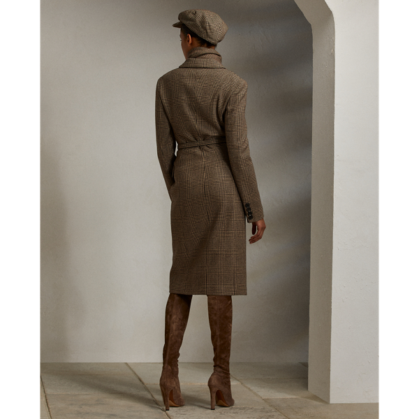 Glencheck-Tageskleid Antonella aus Wolle Ralph Lauren Collection in Dunkelbraun/Tr&uuml;ffel 5