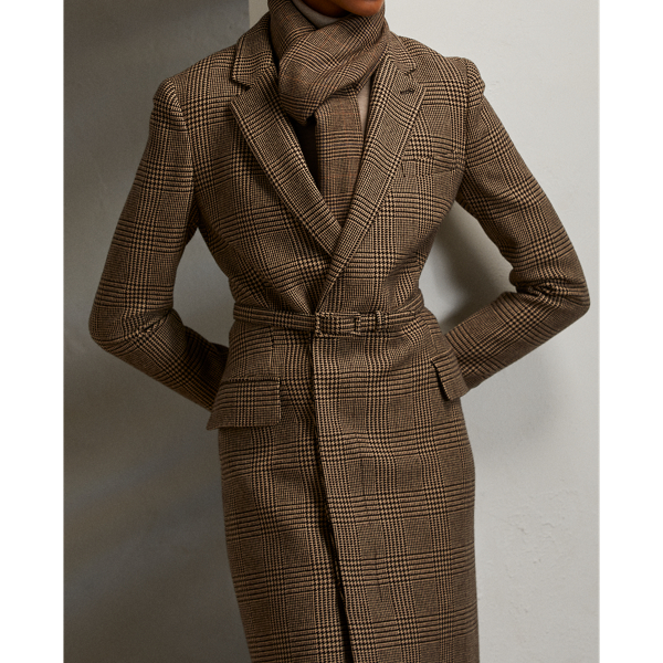 Glencheck-Tageskleid Antonella aus Wolle Ralph Lauren Collection in Dunkelbraun/Tr&uuml;ffel 6