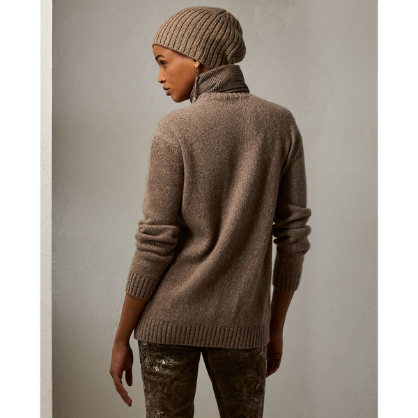 Cremini Mouline Palazzo Polo Bear Cashmere Jumper Ralph Lauren Collection 5