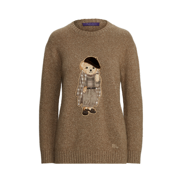 Cremini Mouline Palazzo Polo Bear Cashmere Jumper Ralph Lauren Collection 2