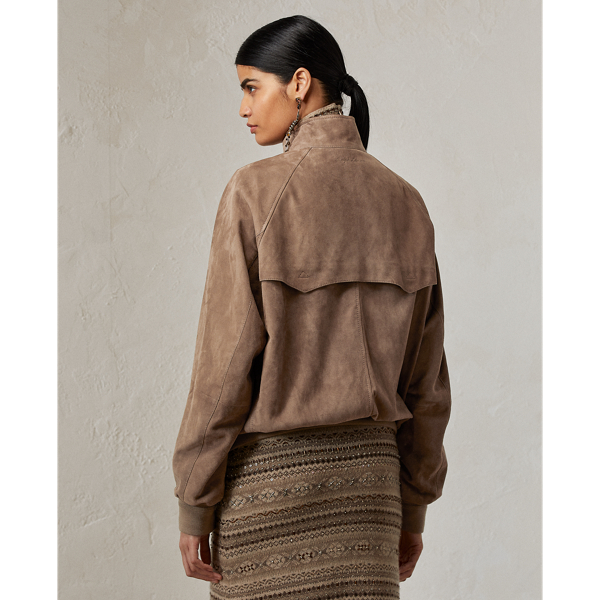 Dark Taupe Torrence Lamb-Suede Jacket Ralph Lauren Collection 5