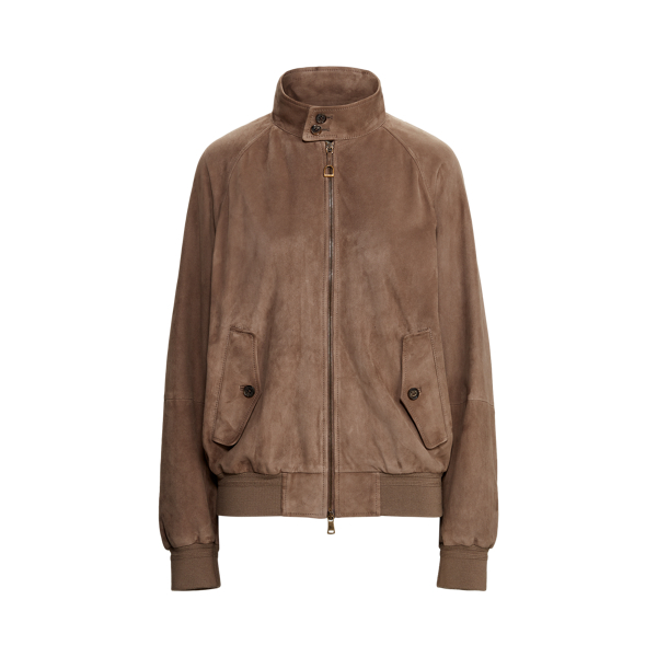 Dark Taupe Torrence Lamb-Suede Jacket Ralph Lauren Collection 2