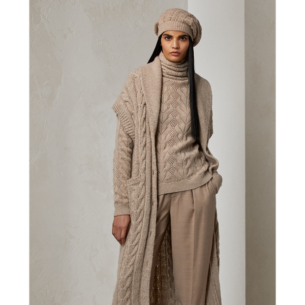 Stone Donegal Cashmere Shawl-Collar Cardigan Jumper Ralph Lauren Collection 4