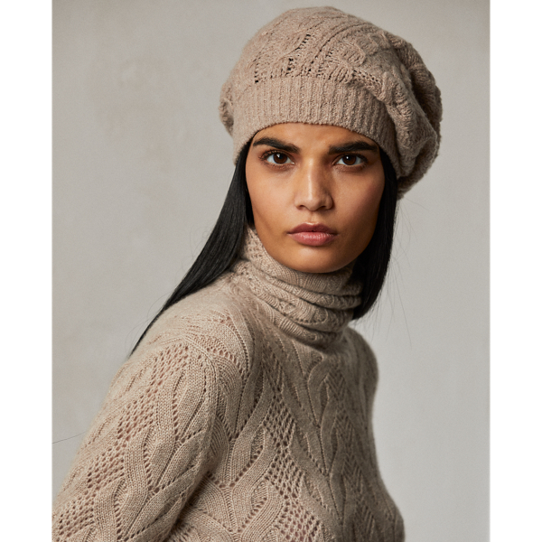 Kaschmirpullover mit Lochmuster Ralph Lauren Collection in Stone Melange 6