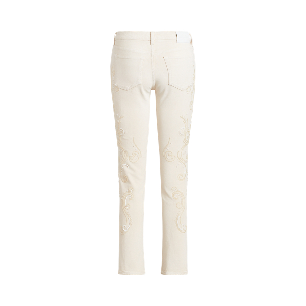 Pearl Embellished 160 Slim Denim Jean Ralph Lauren Collection 2