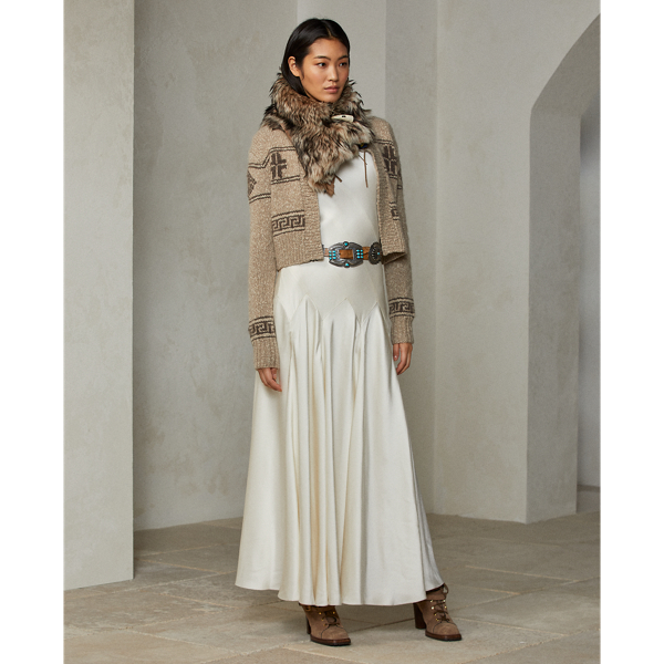 Cardigan in cashmere Ralph Lauren Collection in Porcino multicolore 4
