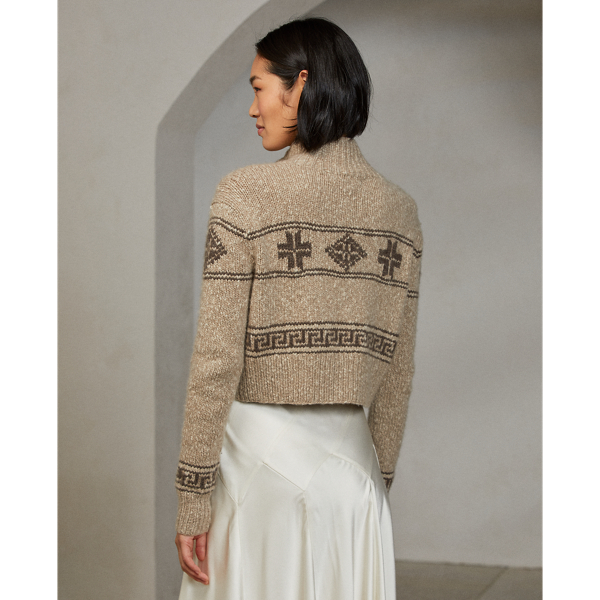 Cardigan in cashmere Ralph Lauren Collection in Porcino multicolore 5