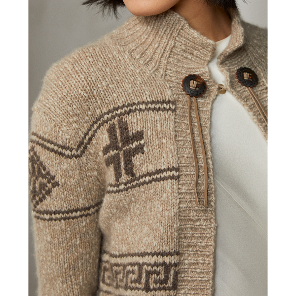 Cardigan in cashmere Ralph Lauren Collection in Porcino multicolore 6