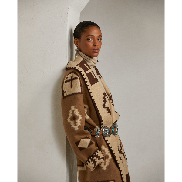 Wendemantel Nelma aus Wolle und Alpaka Ralph Lauren Collection in Braun/Creme 4