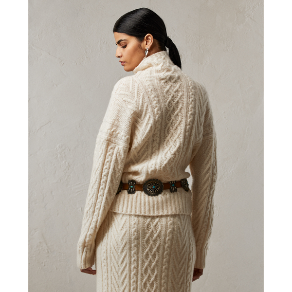 Pullover aus Seide und Kaschmir Ralph Lauren Collection in Ecru 5