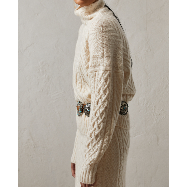 Pullover aus Seide und Kaschmir Ralph Lauren Collection in Ecru 6