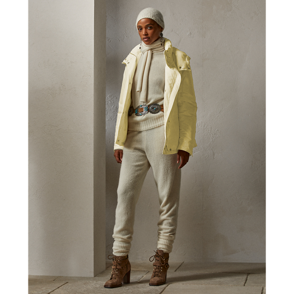 Cream Channing Hooded Down Coat Ralph Lauren Collection 4