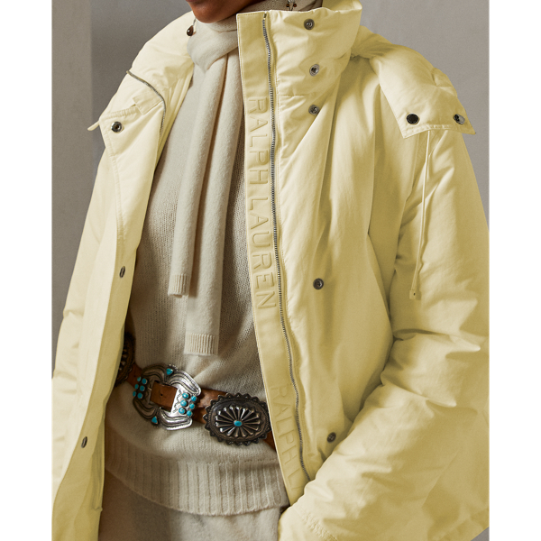 Cream Channing Hooded Down Coat Ralph Lauren Collection 6