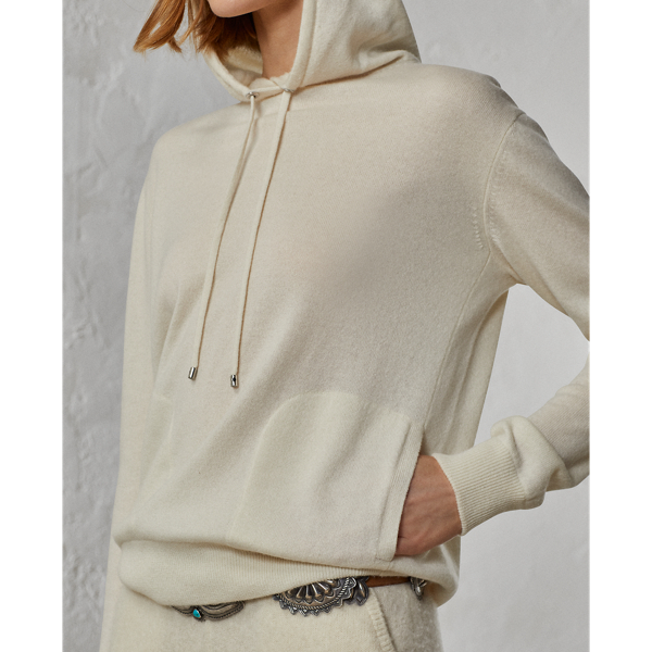 Ecru Chalet Polo Bear Cashmere Hoodie Jumper Ralph Lauren Collection 6