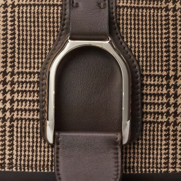Dark Brown Glen Plaid Welington Shoulder Bag Ralph Lauren Collection 6