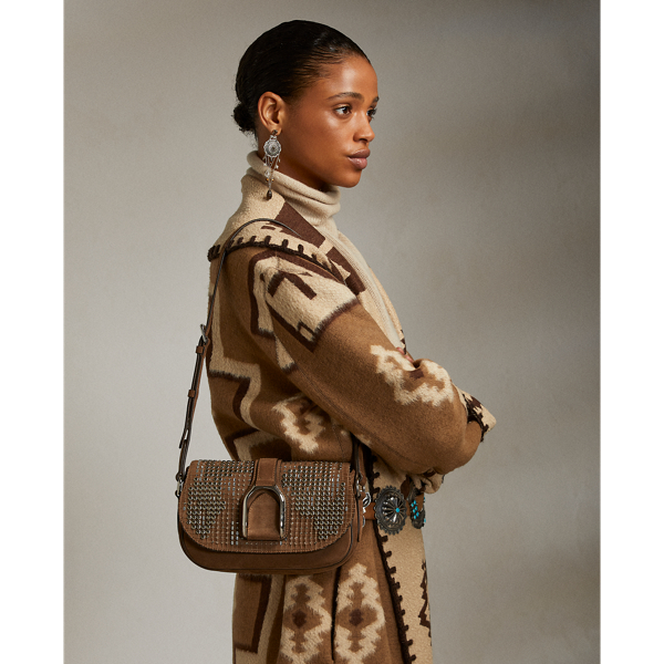 Verzierte Schultertasche Welington Ralph Lauren Collection in Perlenst./Tiefes Taupe 7