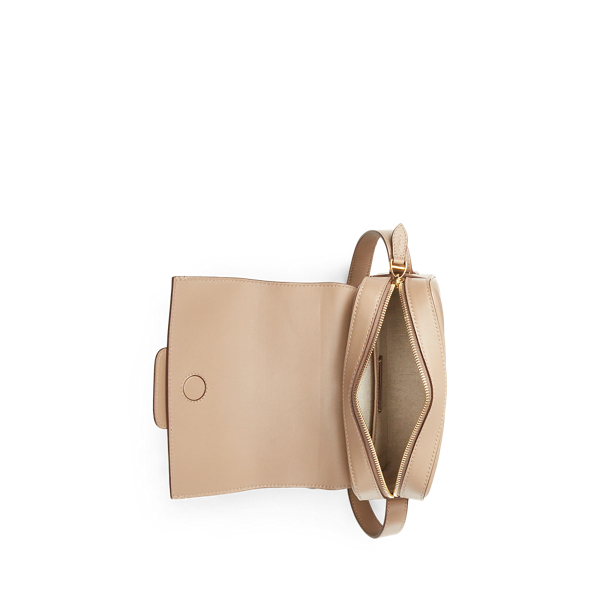Taupe Welington Calfskin Crossbody Bag Ralph Lauren Collection 4