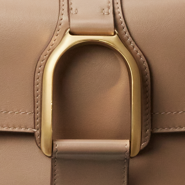 Taupe Welington Calfskin Crossbody Bag Ralph Lauren Collection 6