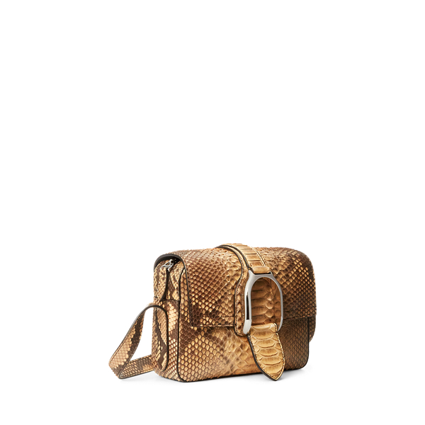 Tan Welington Python Crossbody Bag Ralph Lauren Collection 3