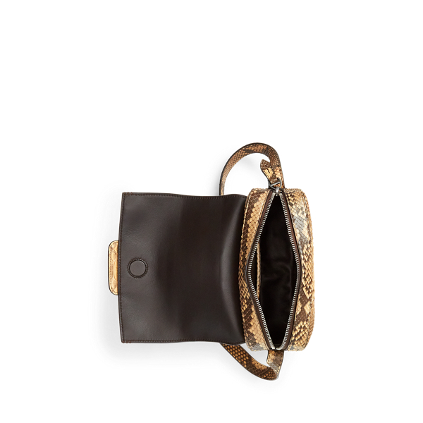 Tan Welington Python Crossbody Bag Ralph Lauren Collection 4