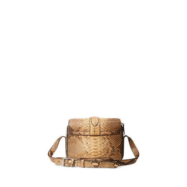 Tan Welington Python Crossbody Bag Ralph Lauren Collection 5