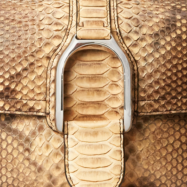 Tan Welington Python Crossbody Bag Ralph Lauren Collection 6