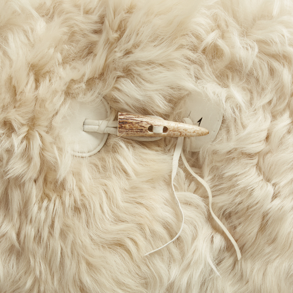 Cream Shearling Toggle Scarf Ralph Lauren Collection 2