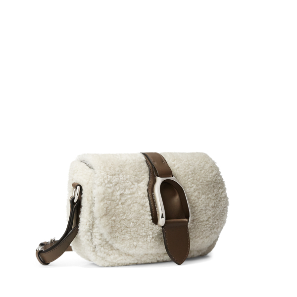 Ecru Shearling Welington Shoulder Bag Ralph Lauren Collection 3