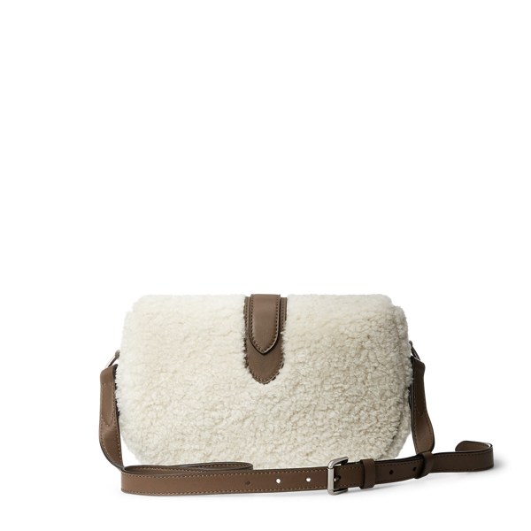 Ecru Shearling Welington Shoulder Bag Ralph Lauren Collection 5