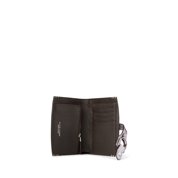 Franse Welington slangenleer portemonnee Ralph Lauren Collection in Zilver 3