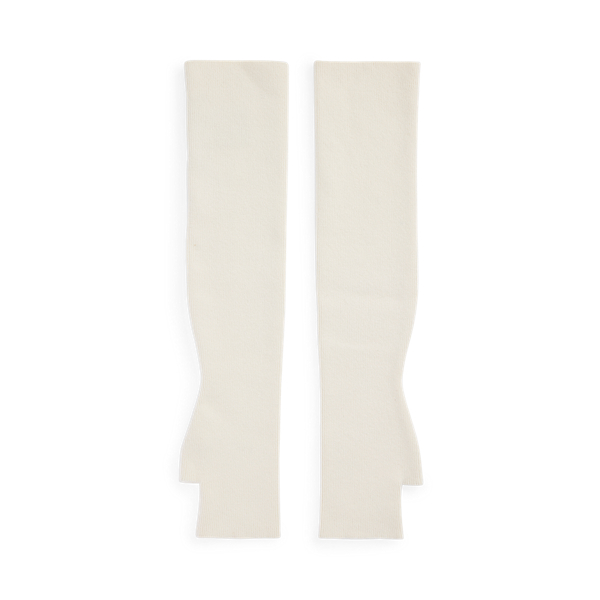 Luvas sem dedos em mistura de caxemira Ralph Lauren Collection em Ecru 2