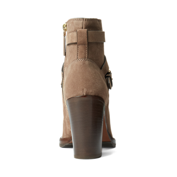Morel Evarista Calf-Suede Lace-Up Bootie Ralph Lauren Collection 3