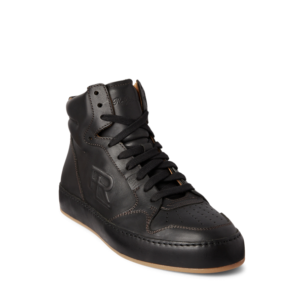 Black Jaemyn Calfskin High-Top Trainer Ralph Lauren Collection 2