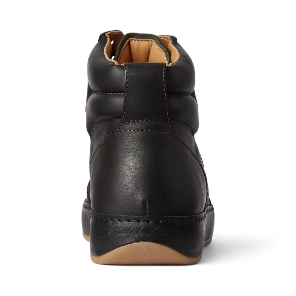 Black Jaemyn Calfskin High-Top Trainer Ralph Lauren Collection 3
