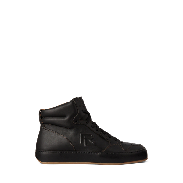 Black Jaemyn Calfskin High-Top Sneaker Ralph Lauren Collection 1