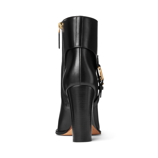 Black Jiselle Welington Calfskin Bootie Ralph Lauren Collection 3