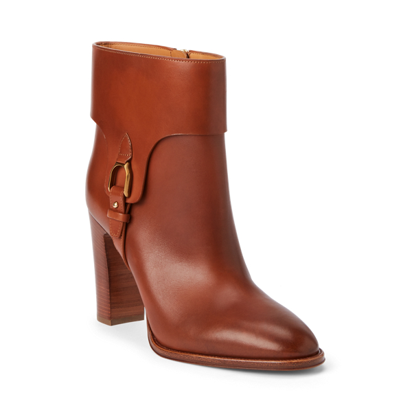 Gold Jiselle Welington Burnished Bootie Ralph Lauren Collection 2