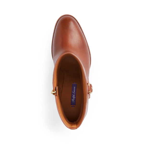 Gold Jiselle Welington Burnished Bootie Ralph Lauren Collection 4