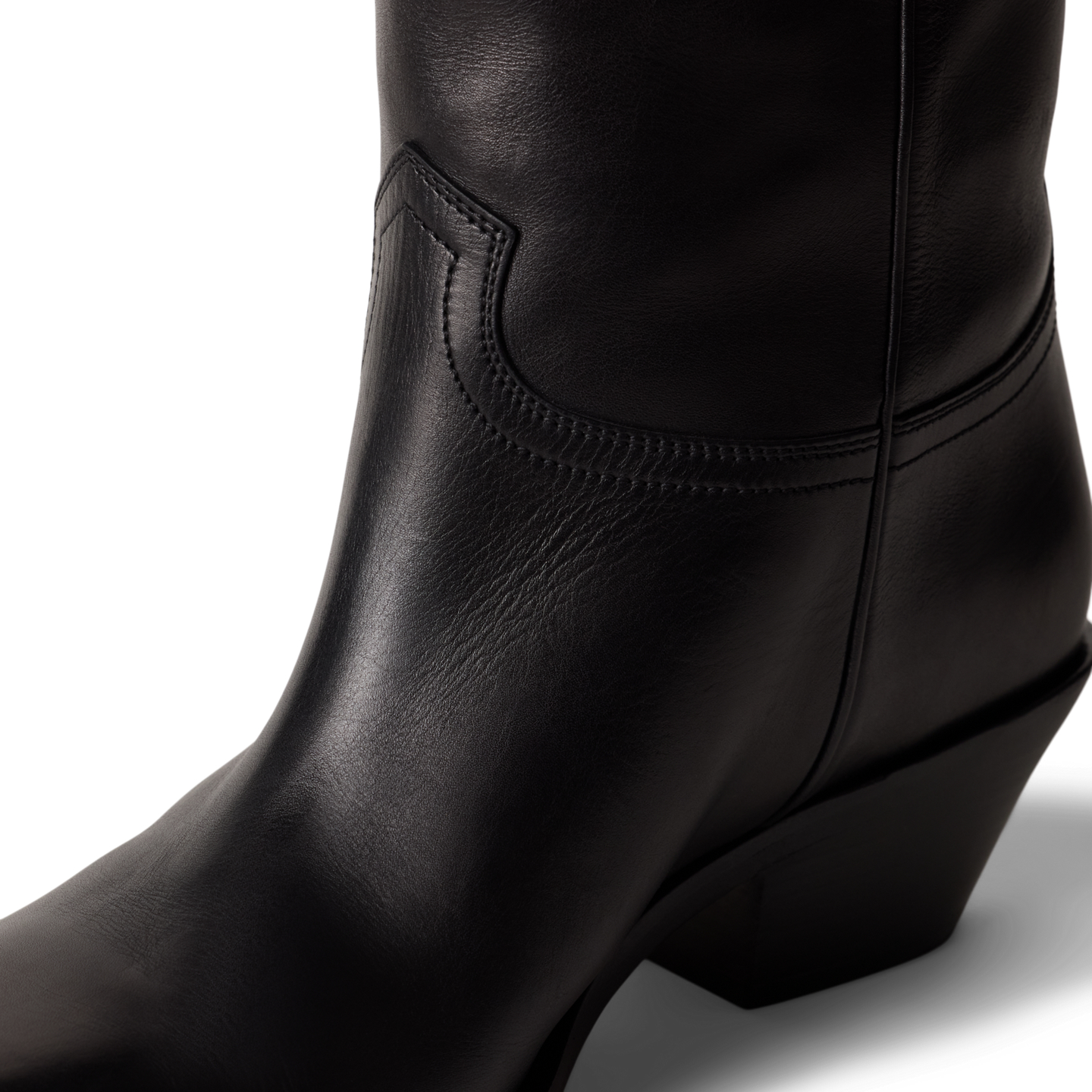Женские ботинки Ralph Lauren Jaelynne 45 MM Burnished Tall Boot, цвет: Чёрный — фото 1