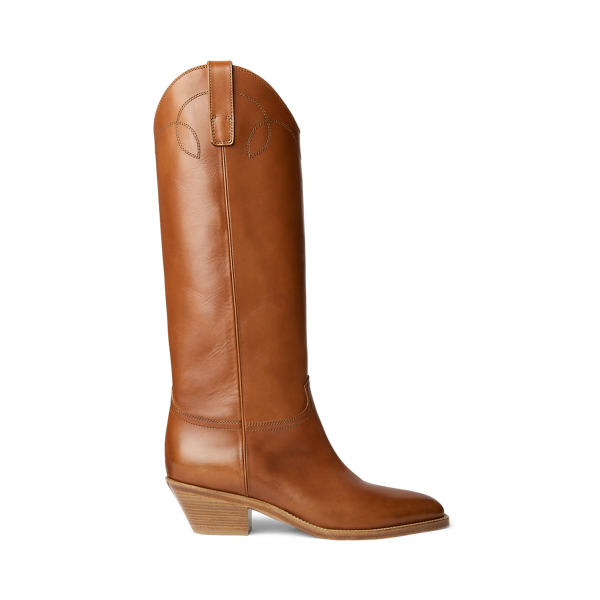 Jaelynne Burnished Calfskin Tall Boot