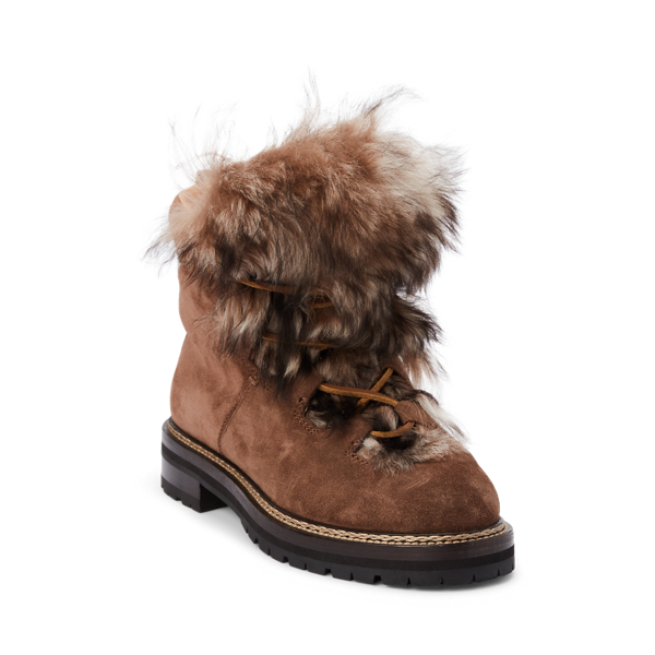 Doralie Calf-Suede &amp; Shearling Bootie