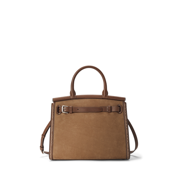 Taupe RL50 Nubuck Medium Bag Ralph Lauren Collection 3