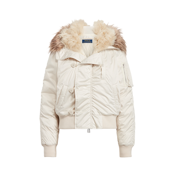 Water-Repellent Satin Down Bomber Jacket Polo Ralph Lauren 1