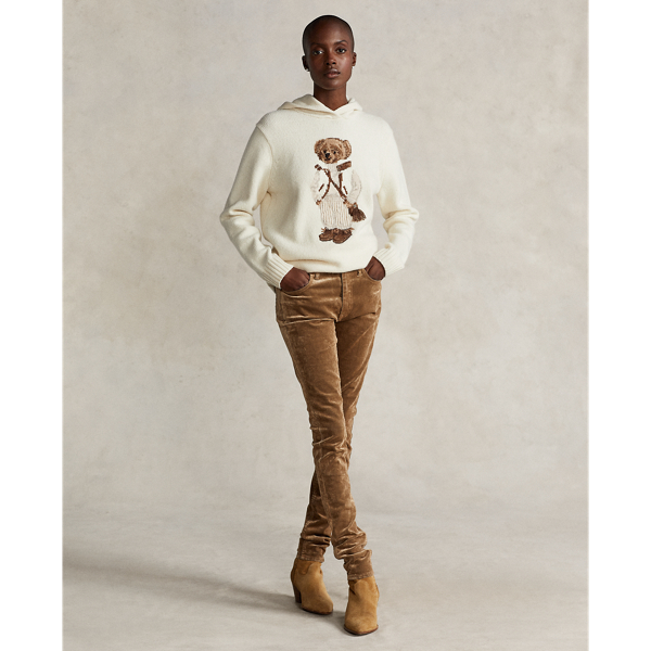Cream Multi Shearling Polo Bear Hooded Jumper Polo Ralph Lauren 4