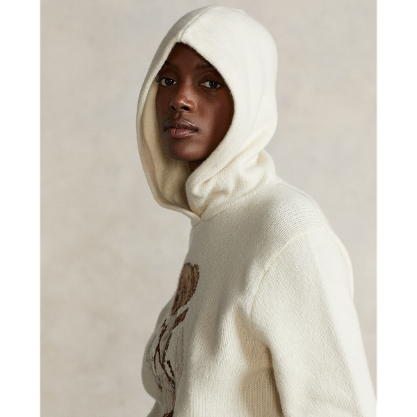 Cream Multi Shearling Polo Bear Hooded Jumper Polo Ralph Lauren 6