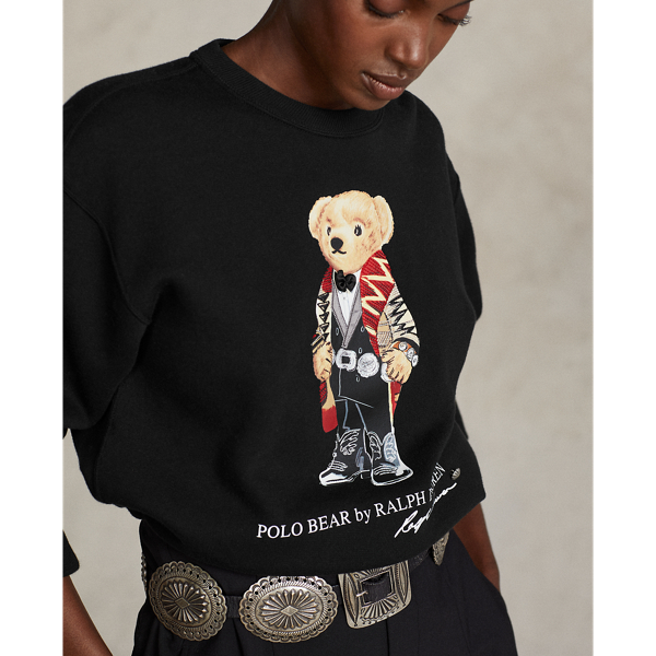 Fleecepullover mit Tuxedo Polo Bear Polo Ralph Lauren in Schwarz 6