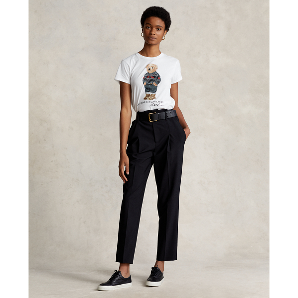 T-Shirt mit Ski Polo Bear Polo Ralph Lauren in Wei&szlig; 4