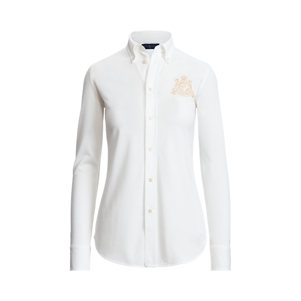 Oxford shirt met gebreid embleem Polo Ralph Lauren in 1